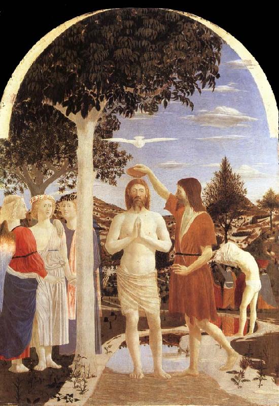 Piero della Francesca The christening of Christ oil painting image